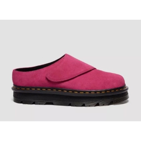 Dr. Martens Zebzag AnyWair Fuchsia Pink Bronx Suede Platform Mules Size 8 - Picture 4 of 6